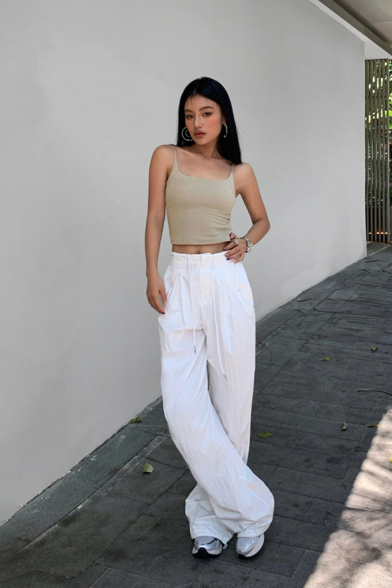 Wide-Leg Cargo Pants Loose Fit