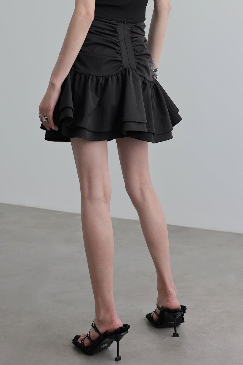 Puffy Double Skirt with Refined Elegance - Belle Vestige