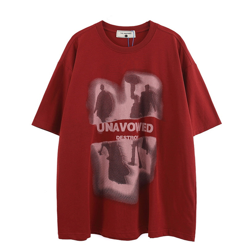 Oversize Personality Print T-Shirt - Belle Vestige