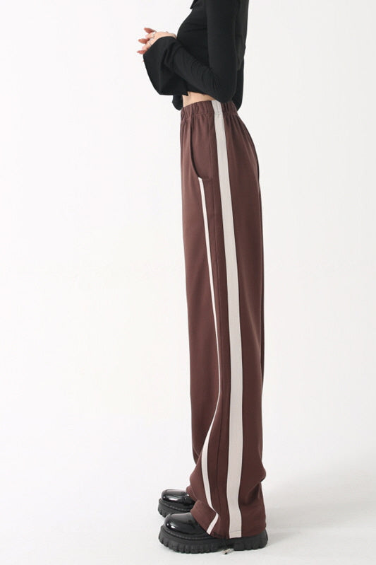 Striped Sweatpants & Wide-Leg Straight Casual Pants - Belle Vestige