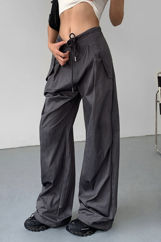 Wide-Leg Cargo Pants Loose Fit