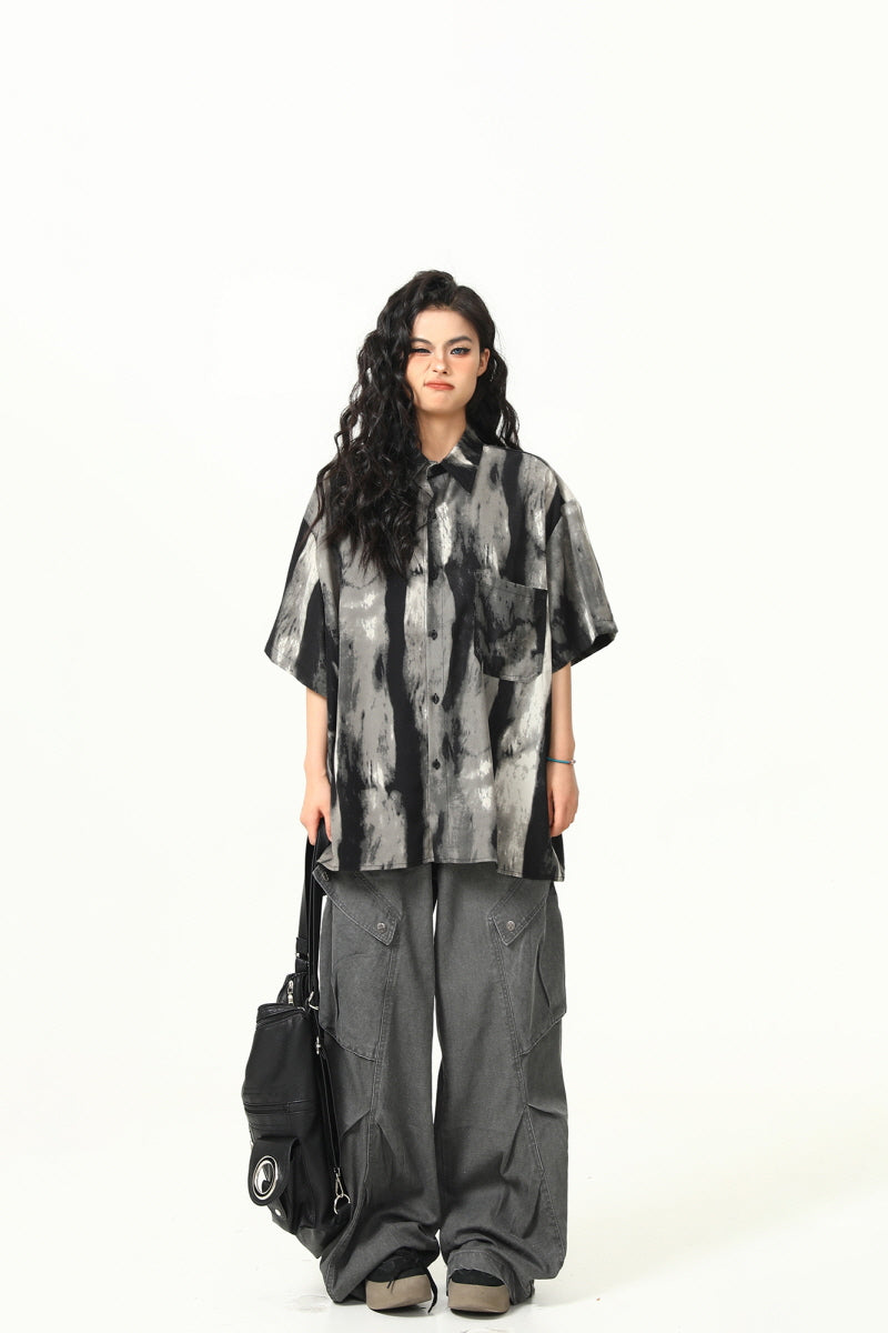 Ink Tie-Dye Street Style Shirt - Belle Vestige