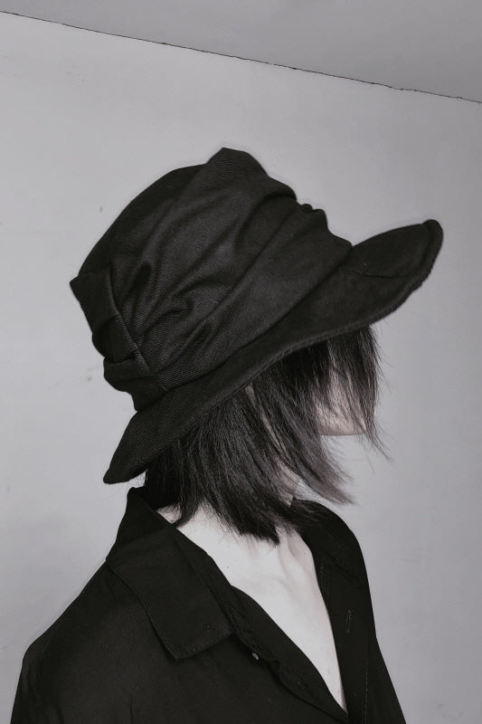 Yoji Yamamoto Fisherman Hat Multi-Layer Pleated Cotton Basin Hat Unisex Design - Belle Vestige