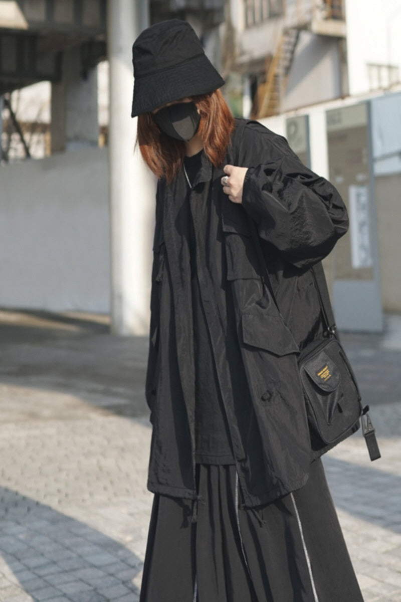 Dark Yamamoto Style Thin Coat Loose Functional Sunscreen Jacket - Belle Vestige