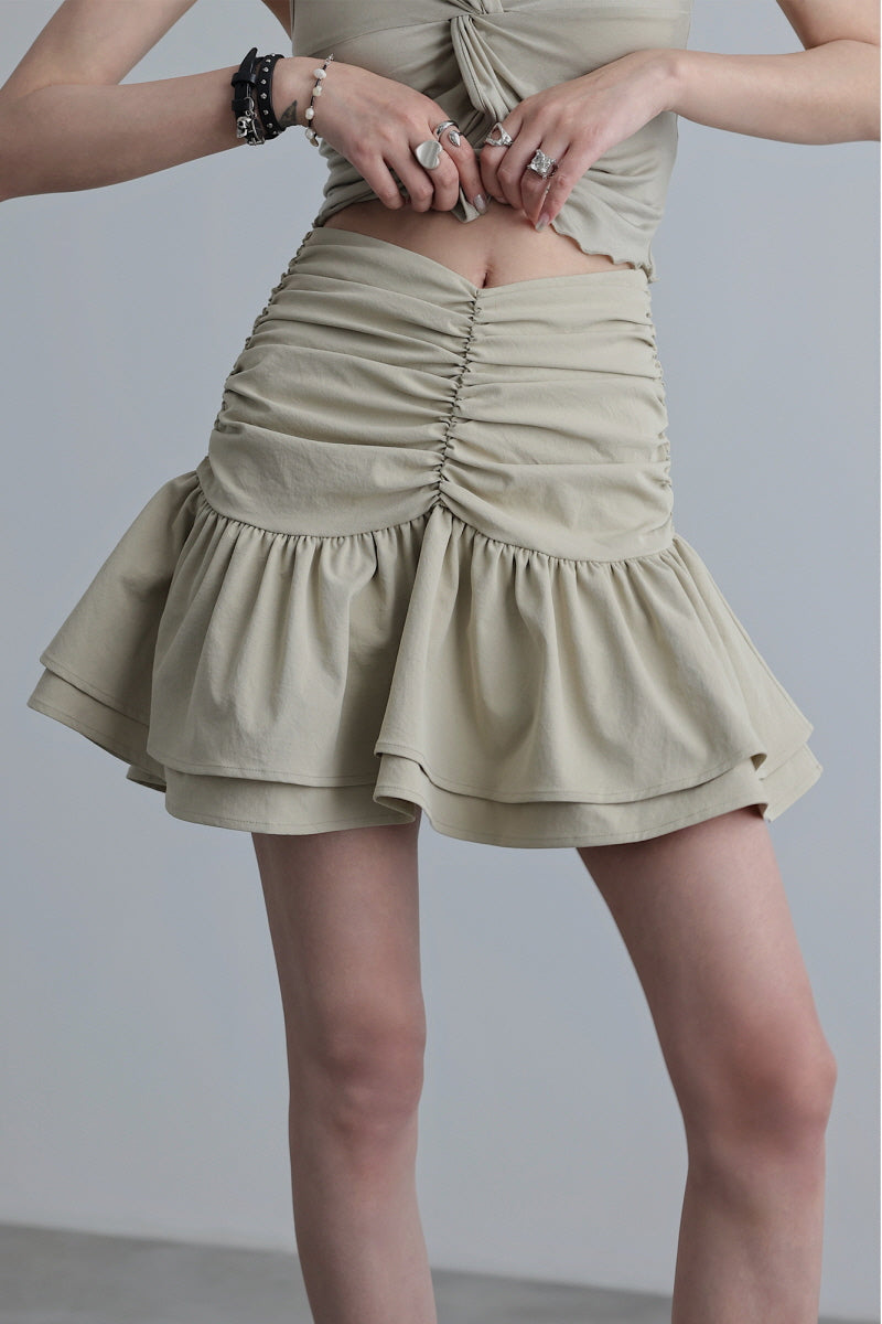 Puffy Double Skirt with Refined Elegance - Belle Vestige