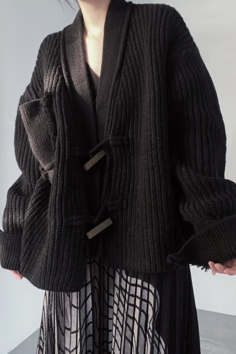 Thick Japanese Style Button Sweater Jacket