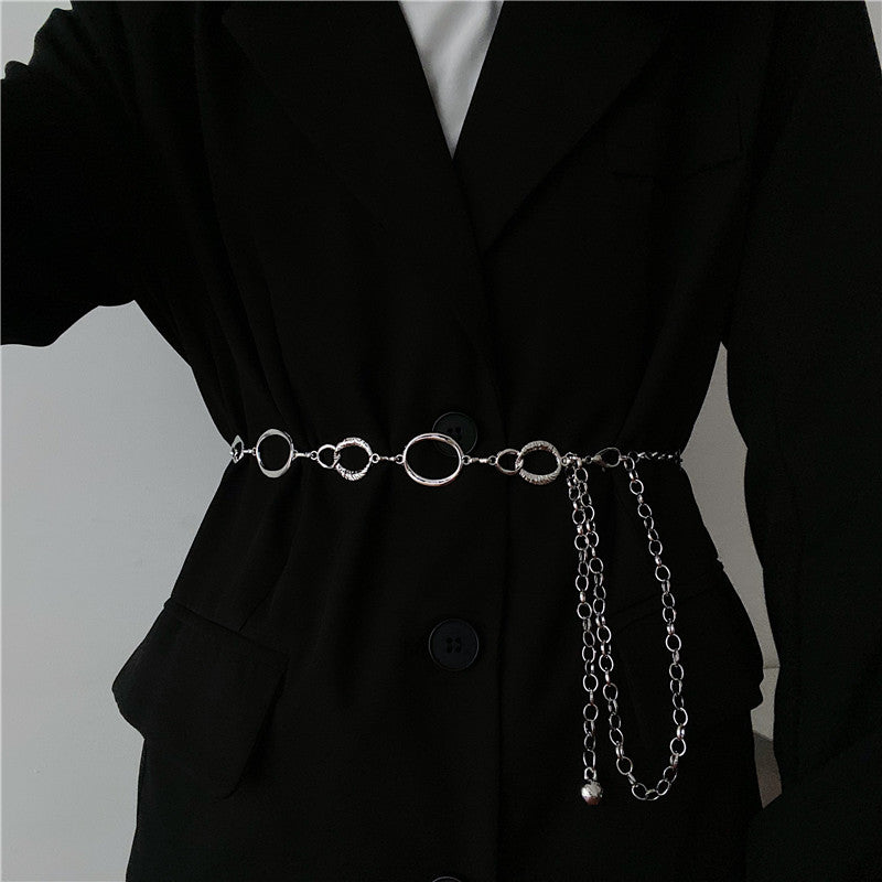 Metal Waist Chain Belt & Thin Belt for Skirt Suit Sweater Accessories - Belle Vestige