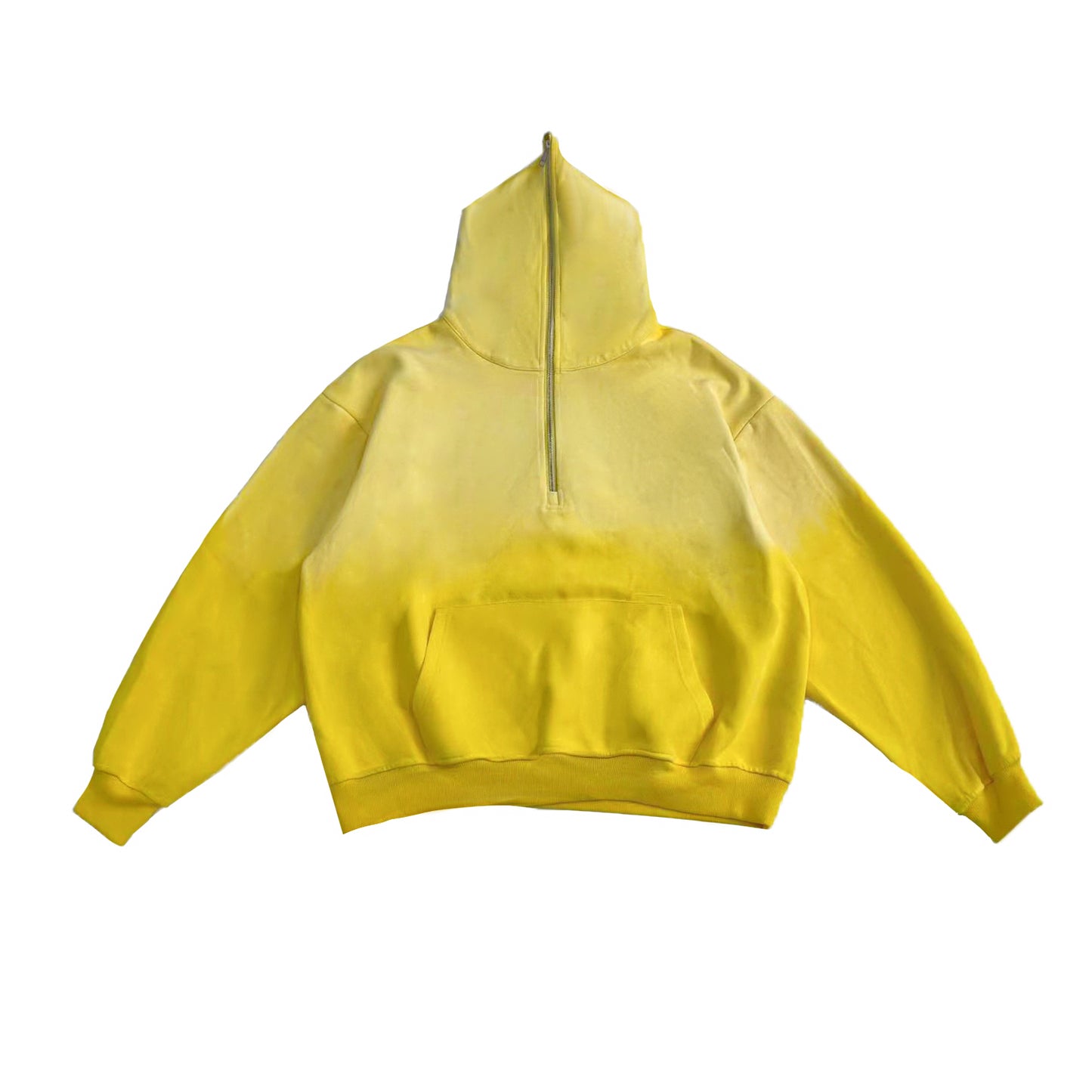 Gradient Zipper Hooded Jacket Loose Fit Sweatshirt Design Niche Top