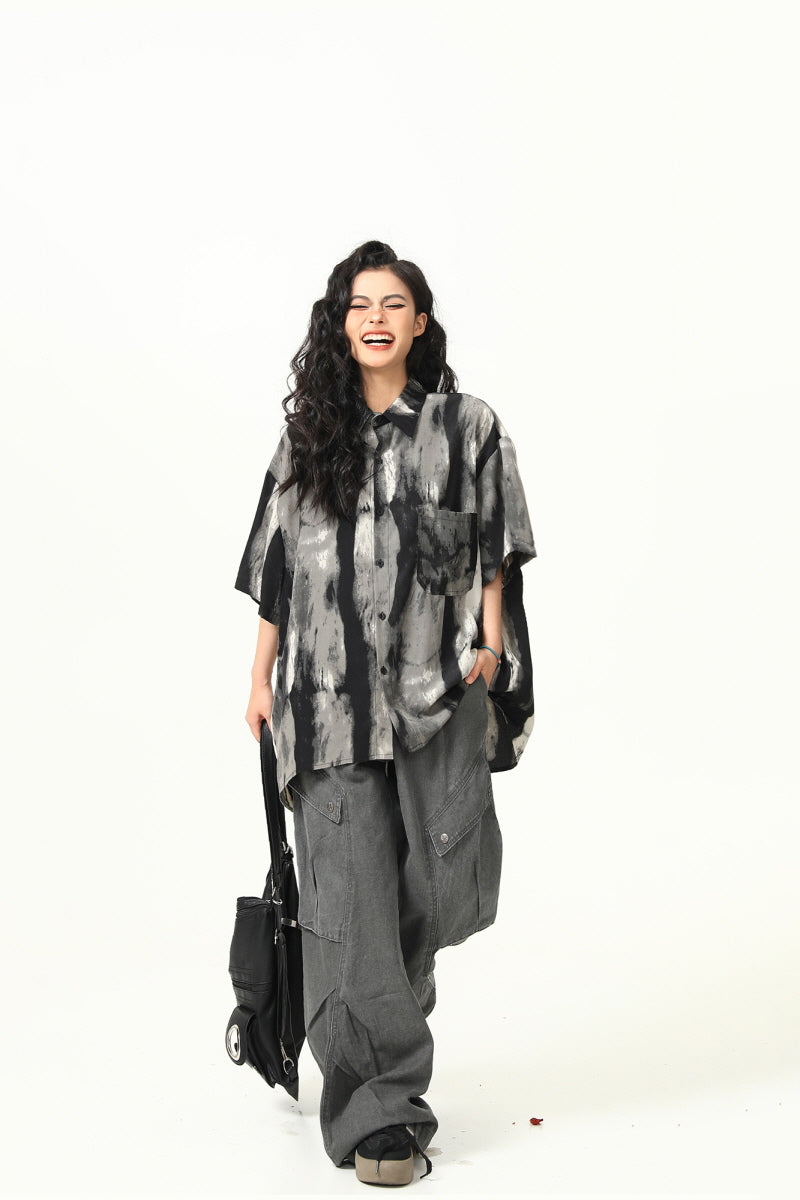 Ink Tie-Dye Street Style Shirt - Belle Vestige