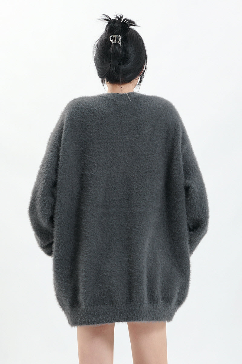 Imitation Mink Loose Sweater - Belle Vestige