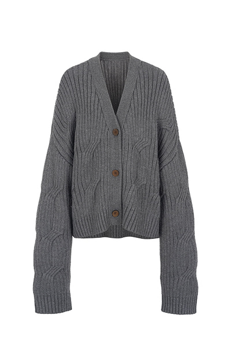 Cashmere Cropped Cardigan Long-Sleeved