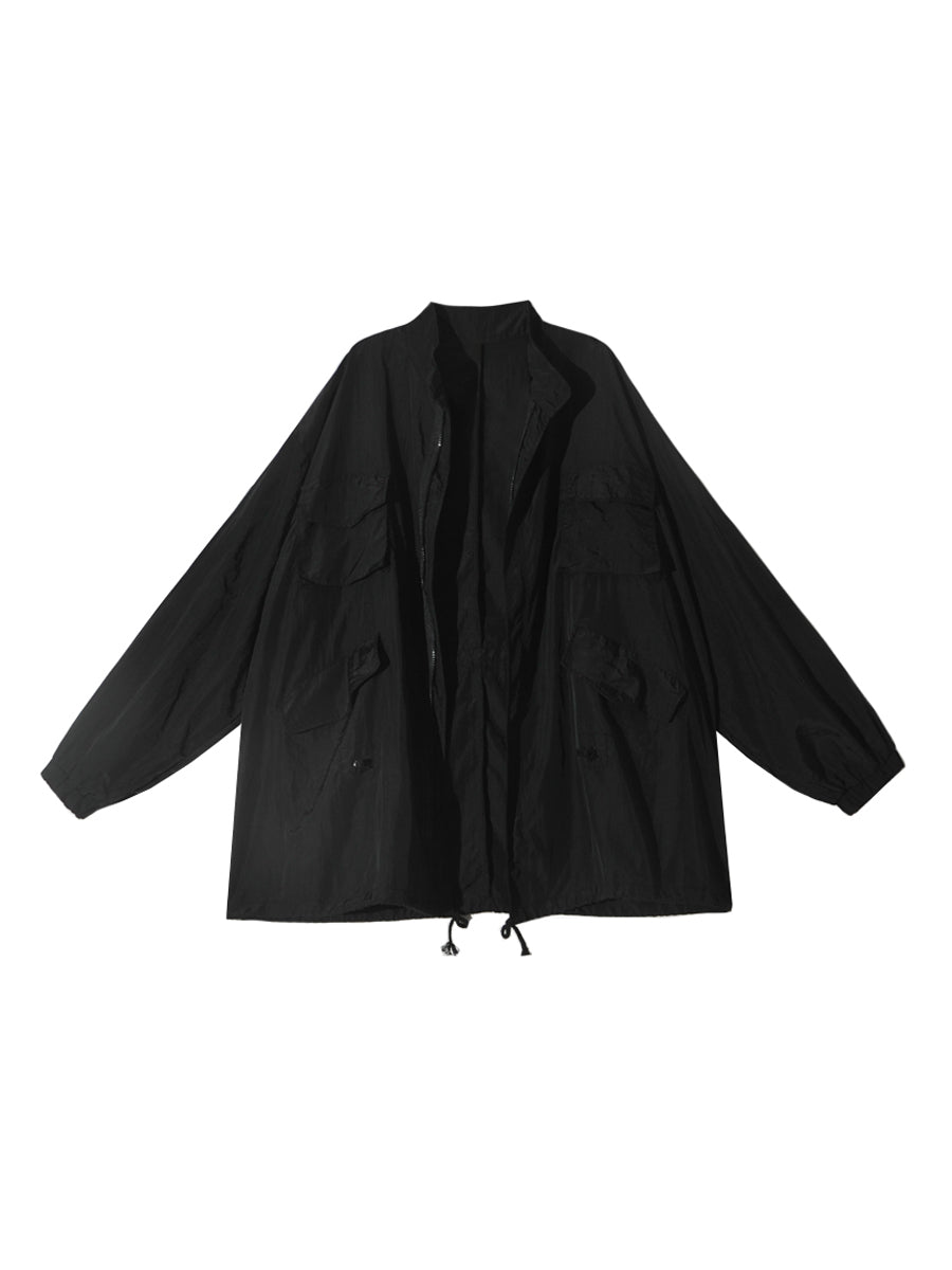 Dark Yamamoto Style Thin Coat Loose Functional Sunscreen Jacket - Belle Vestige