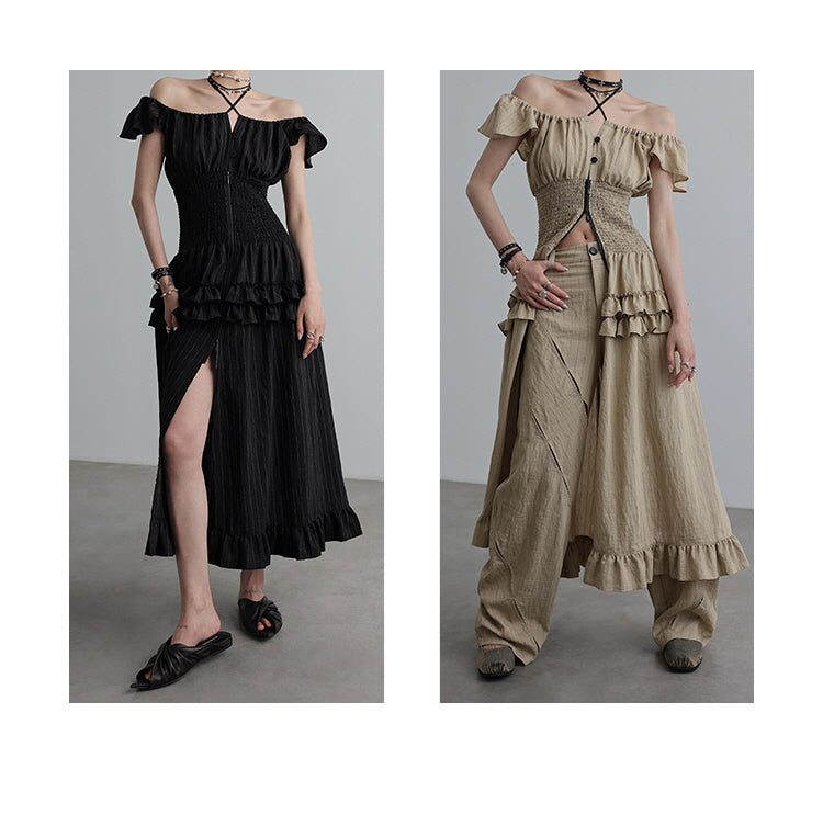 Two-Way Long-Tail Dress with Sophisticated Silhouette - Belle Vestige