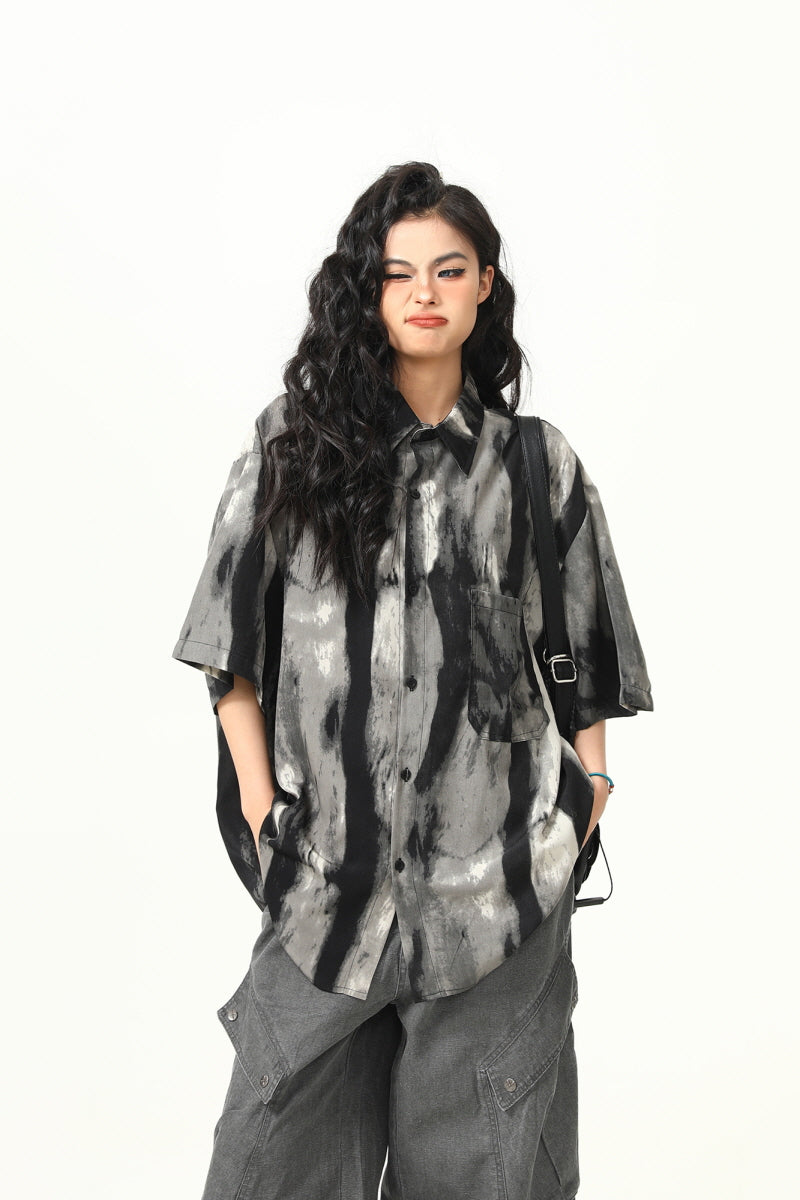 Ink Tie-Dye Street Style Shirt - Belle Vestige